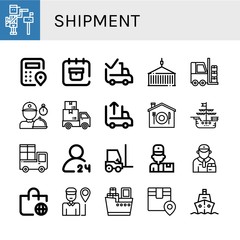 Set of shipment icons