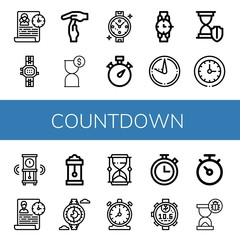 countdown icon set