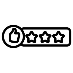 The hotel has three icon vector races. A thin line sign. Isolated contour symbol illustration