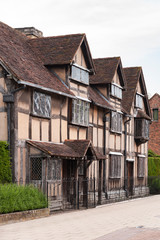 STRATFORD-UPON-AVON, WARWICKSHIRE, ENGLAND - MAY 27, 2018:   The Birthplace of William Shakespeare on Henley Street in Stratford upon Avon, Warwickshire, England, UK