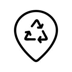 Organic recycling of the waste icon vector. A thin line sign. Isolated contour symbol illustration