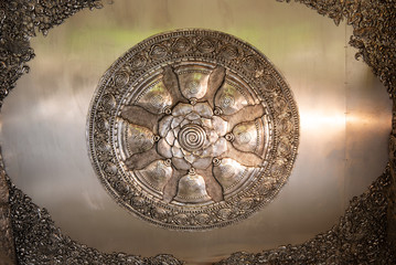 Wat Srisuphan in Chiang mai, northern Thailand, Church built from silver.