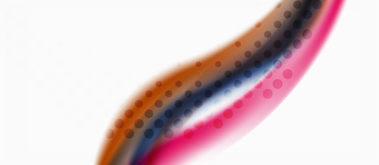 Line wave art illustration on light backdrop. Vector abstract design banner template. Business template