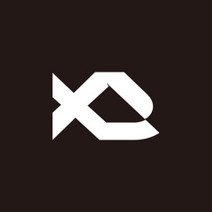 letter xa simple geometric logo vector