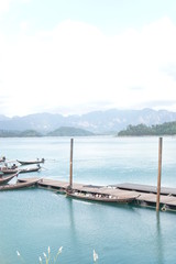 Beautiful landscape - Long tail boats