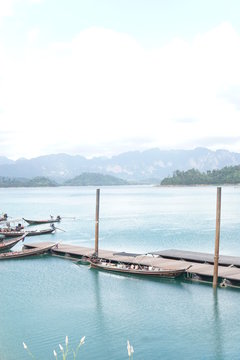 Beautiful landscape - Long tail boats