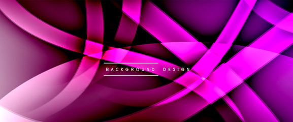 Dynamic trendy fluid color gradient abstract background with flowing wave lines. Vector Illustration