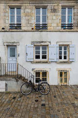 Fototapeta na wymiar Facade of old house in La Rochelle France