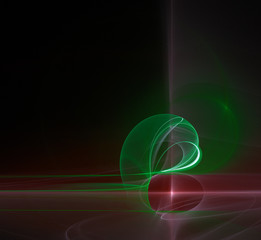 Abstract fractal pattern on black background