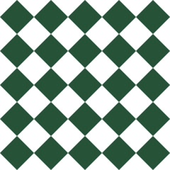 Pattern of white and green rhombuses