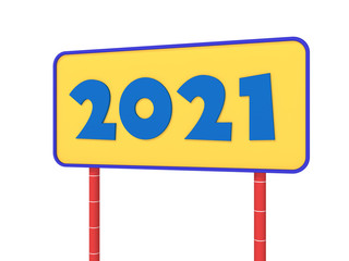 New Year 2021 Creative Design Concept - 3D Rendered Image	