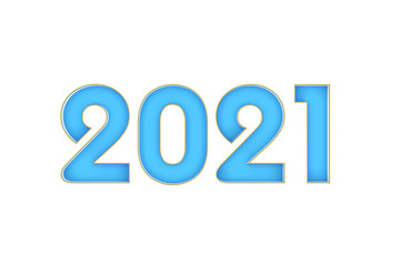 New Year 2021 Creative Design Concept - 3D Rendered Image	