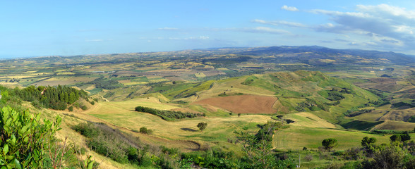 Sunny landscapes in the Molise countryside in  southern Italy.