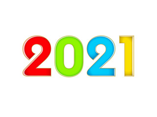 New Year 2021 Creative Design Concept - 3D Rendered Image	