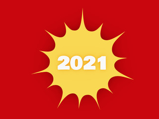 New Year 2021 Creative Design Concept - 3D Rendered Image	