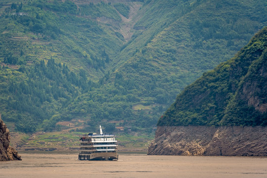 Luxury Passenger Cruise Ship On Yangtze River