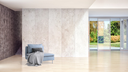 large luxury modern minimal bright interiors room mockup illustration 3D rendering