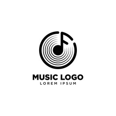 Music Logo template, Music icon logo design inspiration