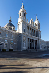 Fototapeta na wymiar Almudena Cathedral in City of Madrid, Spain