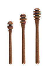 Honey on wooden drizzlers