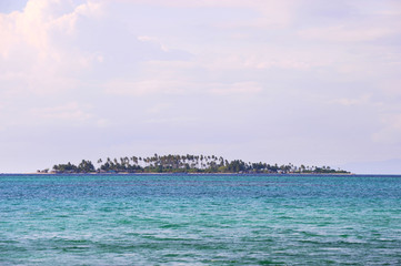 Scenery of islands at Semporna, Sabah Borneo, Malaysia..