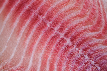 Close up of fish fillet - Fresh raw tilapia fish texture background