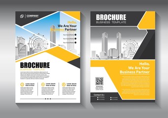 Business abstract vector template. Brochure design, cover modern layout, annual report, poster, flyer in A4 with colorful triangles, geometric shapes for tech, science, market with light background