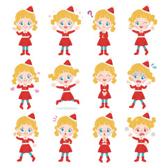 サンタ女の子　全身　セット	