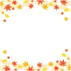 秋　フレーム　イラスト