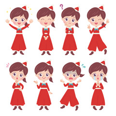 サンタ女性　全身　セット	