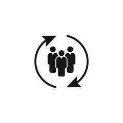 Personnel change icon design. Human resource concept. Vector illustration