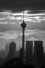 Obraz premium beautiful scenery of kuala lumpur, malaysia skyline