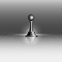 Chess black king of business leader concept, Vector illustration