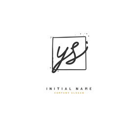 Y S YS Beauty vector initial logo, handwriting logo of initial signature, wedding, fashion, jewerly, boutique, floral and botanical with creative template for any company or business.