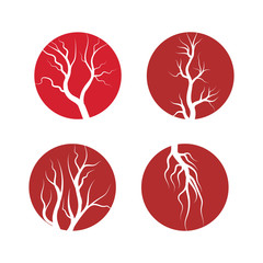Set Veins Logo Template vector symbol