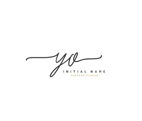 Y O YO Beauty vector initial logo, handwriting logo of initial signature, wedding, fashion, jewerly, boutique, floral and botanical with creative template for any company or business.