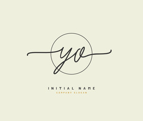 Y O YO Beauty vector initial logo, handwriting logo of initial signature, wedding, fashion, jewerly, boutique, floral and botanical with creative template for any company or business.