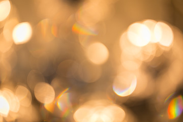 Blur of golden luxury bokeh