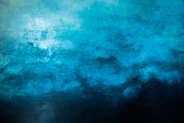 old cement blue wall