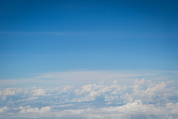 sky and clouds view from airplan