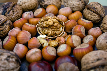 Beautiful background with nuts