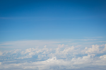 sky and clouds view from airplan