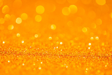Abstract Golden glitter bokeh
