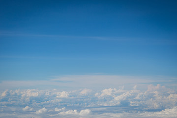 sky and clouds view from airplan