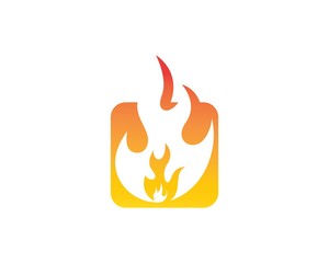 Fire flame Logo icon vector illustration design