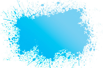 Abstract blue watercolor on white background