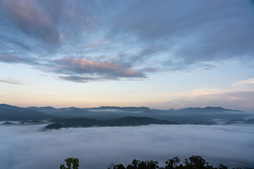 Beautiful view of sea of mist at AyersWeng