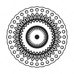 premium black and white  mandala design