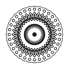 premium black and white  mandala design