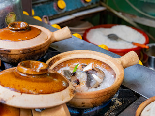 Close up shot of delicious seafood Casserole Rice